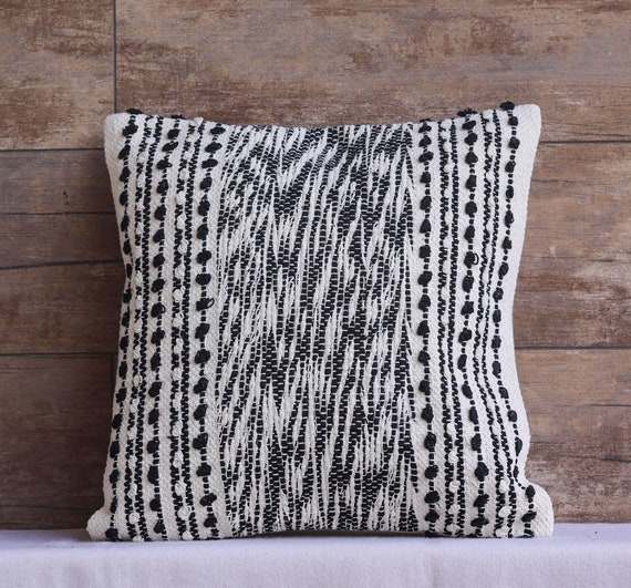 Boho Chic White Textured Lines Throw Pillow Boho Chic White Textured Lines Throw Pillow
