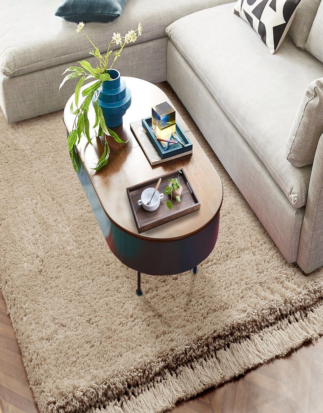 ISTO Solid Luxury High Pile Shag Rug Etsy