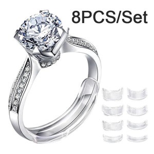 4pcs Ring Size Adjuster Invisible Clear Ring Sizer Jewelry Fit Reducer Guard US