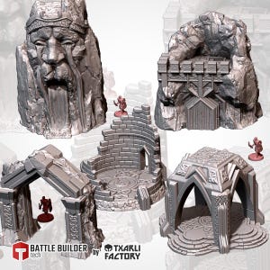 Dwarven Constructions by Txarli Factory Dwarfen Lord of the Rings Hobbit Terrain Fantasy Scenery Warhammer Dwarf Old World 28mm 32mm Sigmar