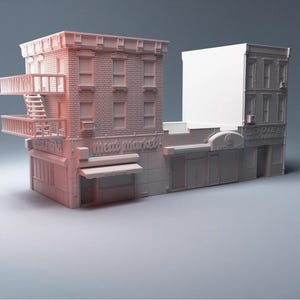 Bloque A de Hells Kitchen Corvus Games 28 mm 40 mm Marvel Crisis Protocol Fallout Walking Dead Terreno Cómic Superhéroe MCP Edificio Escenario