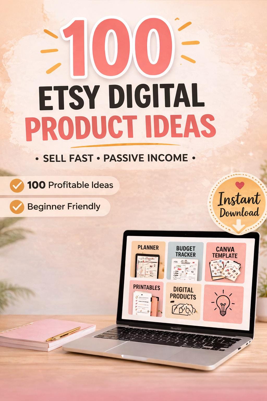 100 Etsy Digital Product Ideas | Passive Income, Low Competition Niches ...