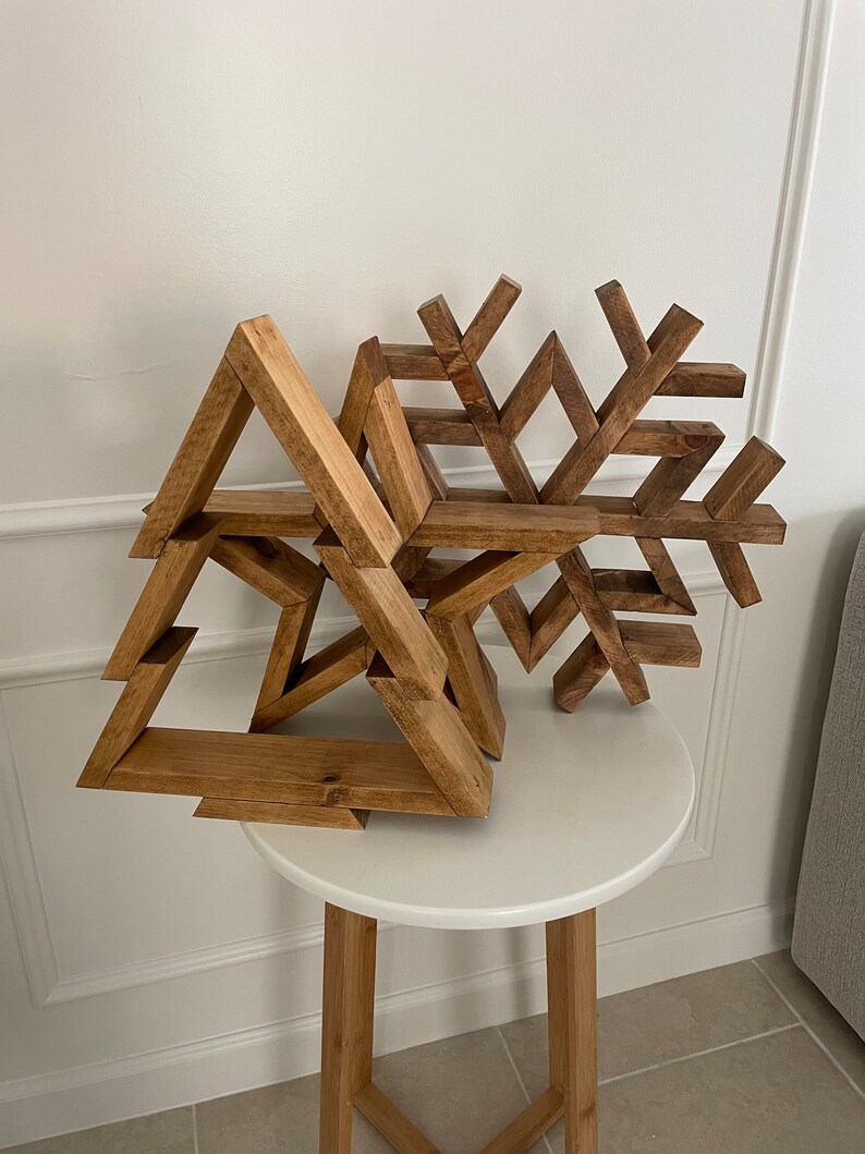 16 Rustic Wooden Snowflake, Farmhouse Snowflake Decor, Christmas Wooden ...