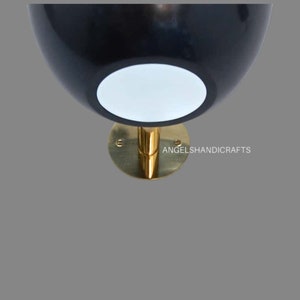Black Antique Brass Bowl Wall Fixture - Mid century Lighting - Sputnik Lights - Italian Lights - Wall Lights - Wall Sconce - Gift Item