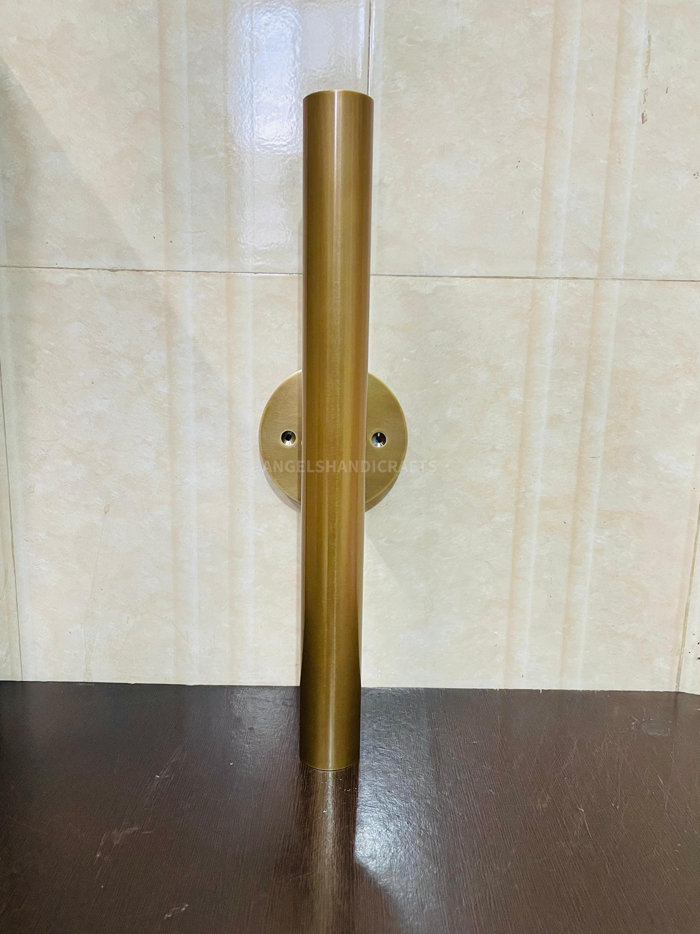 Handmade Brass Cylinder Wall Sconce - Mid-Century Modern Light Fixture