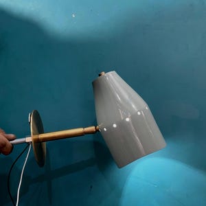 Mid-Century Italian Sputnik Wall Lamp: Adjustable Brass Reading Light