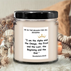 Er ist der Grund Kerze, inspirierende Geschenkkerze, handgemachte Kerze, Vanille Duftkerze, weiße 9 Unzen Kerze, Geschenk für sie, Spa-Geschenk für ...