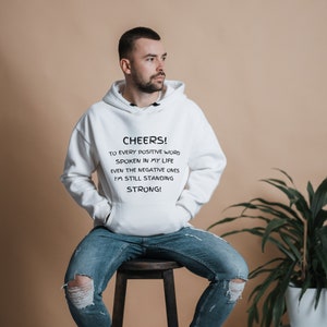 Standing strong hoodie, inspirational hoodie, pullover shirt, motivational shirt, white pullover hoodie, christian hoodie, inspirational ...