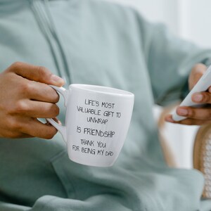 Papa Freundschaft Tasse, Kaffeetasse, Keramiktasse, Kaffeetasse, Geschenk für sie, Geburtstagsgeschenk, Inspirationstasse, Heißgetränkentasse, Bürobecher