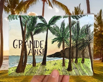 Carte "Grande Anse coucher de soleil" - Île de la Réunion