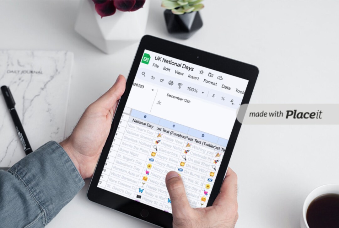Social Media National Days Template for UK Businesses Etsy