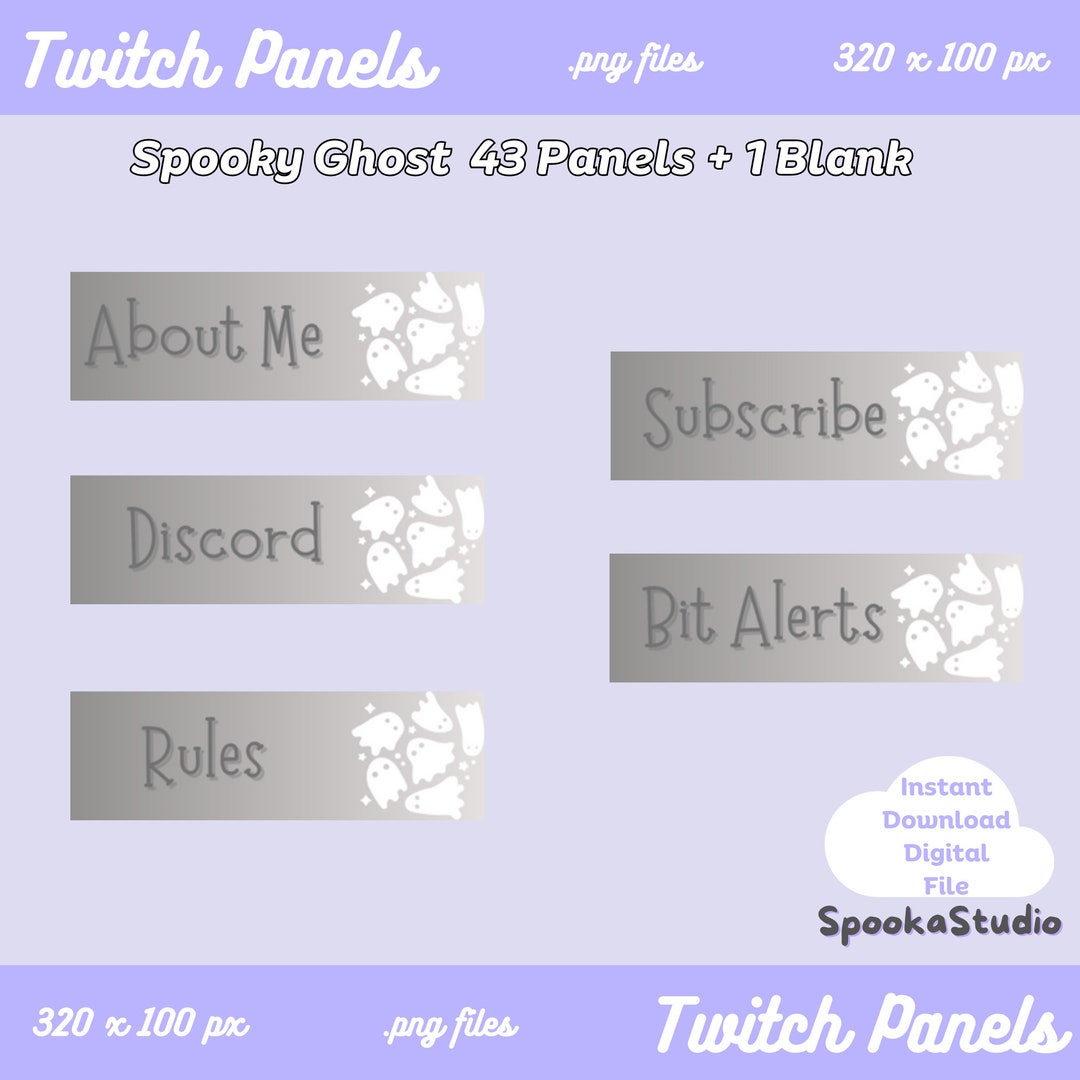 Spooky Ghost Twitch Panels - Etsy Australia