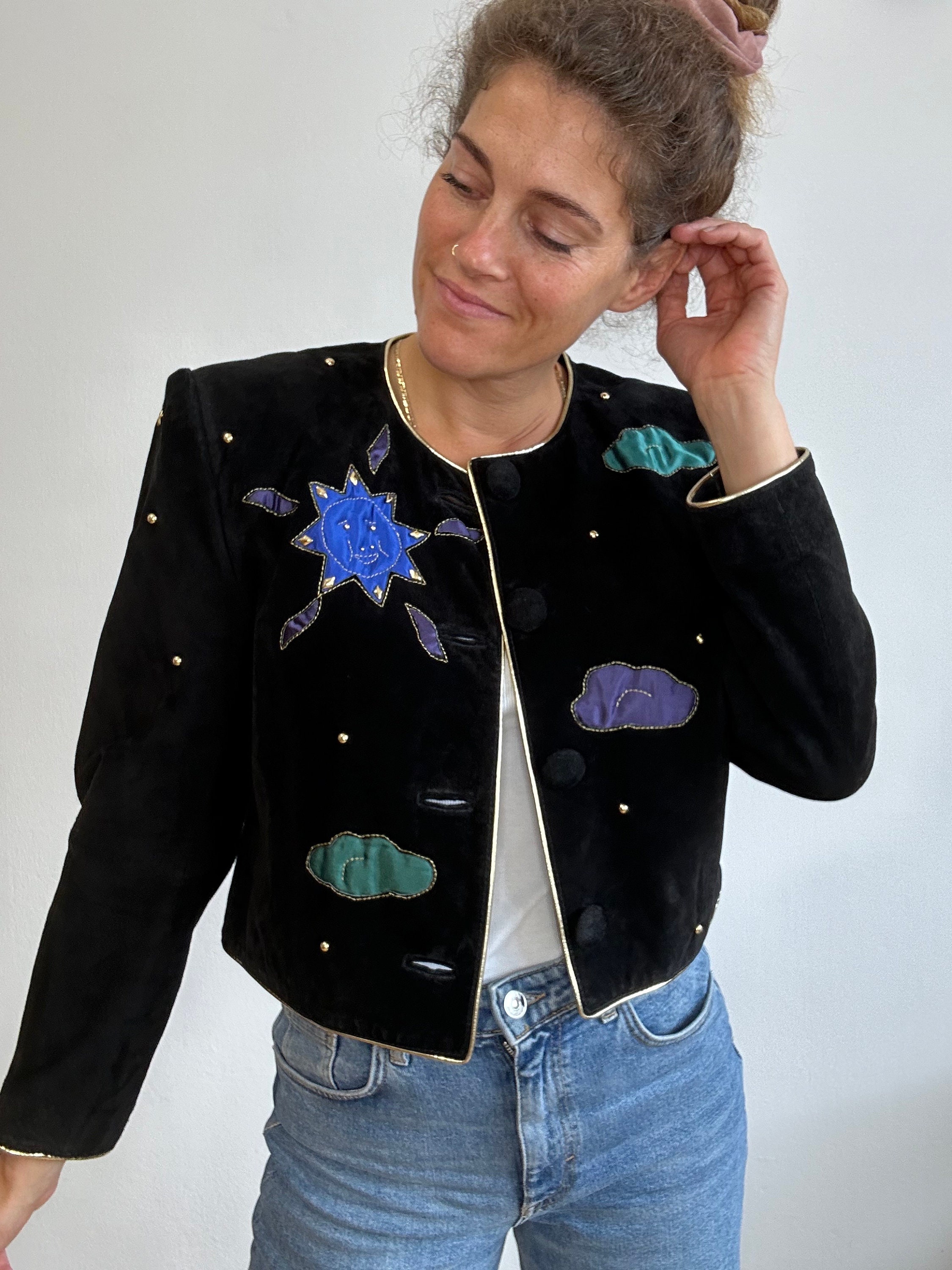 DINO'Z Beautiful Black Vintage Leather Jacket From the 80s