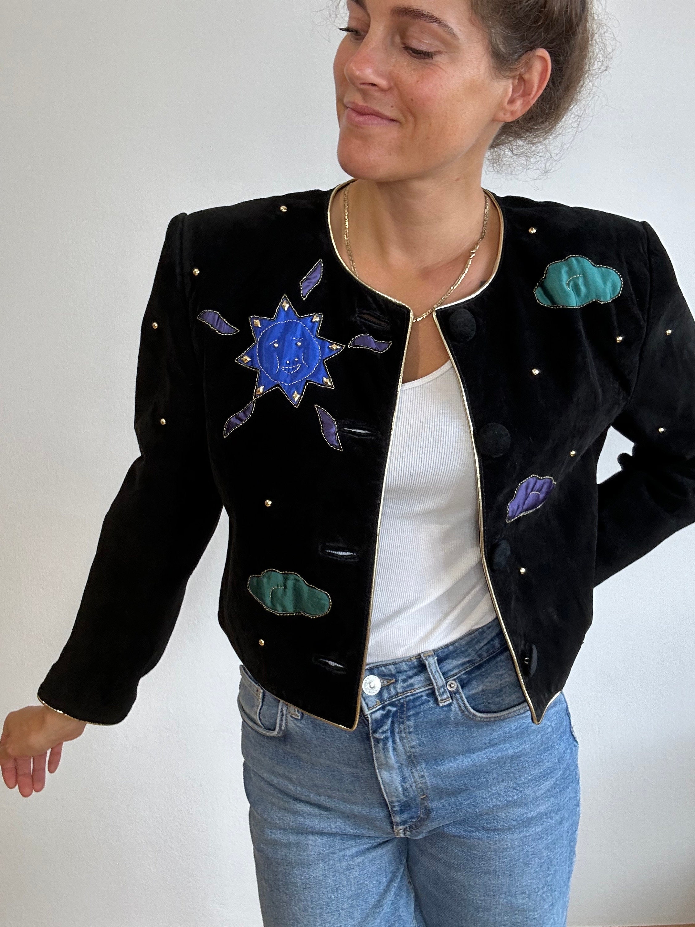 DINO'Z Beautiful Black Vintage Leather Jacket From the 80s