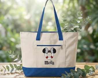 Personalized Disney Cruise Tote Bag | Custom DCL Zippered Fish Extender Family Gift