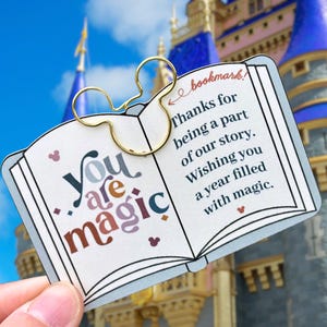 Cast Member Gifts | Disney Pixie Dust Gift for Disney World and Cruise | Gold Mickey Paperclip Bookmark