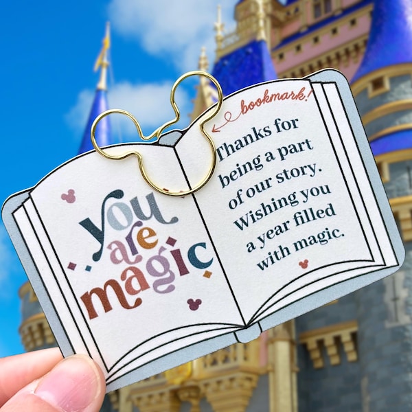Cast Member Gifts | Disney Pixie Dust Gift for Disney World and Cruise | Gold Mickey Paperclip Bookmark