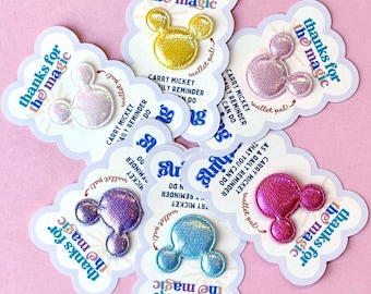 Pixie Dust Gifts for Cast Members | Walt Disney World and Cruise Appreciation Card with Mickey Patch