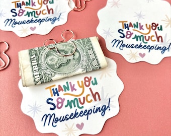 Mousekeeping Tip Holder for Disney Resorts | Cast Member Pixie Dust Gift | Gold Mickey Paperclip