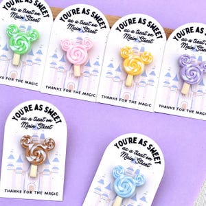 Pastel Mickey Lollipop Pin for Cast Members | Disney World Pixie Dust | DCL Fish Extender