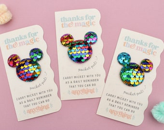 cast member gift, thank you card, pixie dust, pocket hug, CM appreciation, WDW employee, magical vacation, mickey token, Disney must have