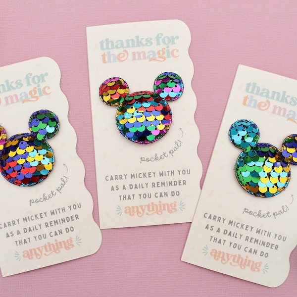 cast member gift, thank you card, pixie dust, pocket hug, CM appreciation, WDW employee, magical vacation, mickey token, Disney must have