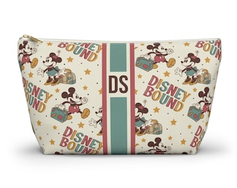 Personalized Disney Bound Zipper Pouch | Custom Organizer Bag for Travel