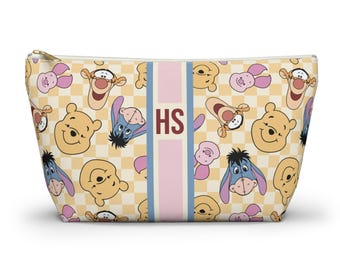 Monogram Winnie the Pooh Zipper Pouch | Custom Organizer for Disney World Trip | Custom Toiletry Bag