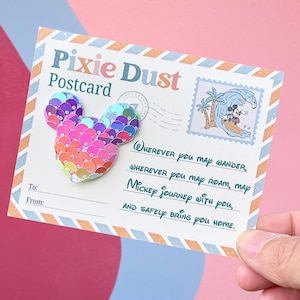 Pixie Dust Postcard with Sequin Mickey Patch | Disney Fish Extender Gifts