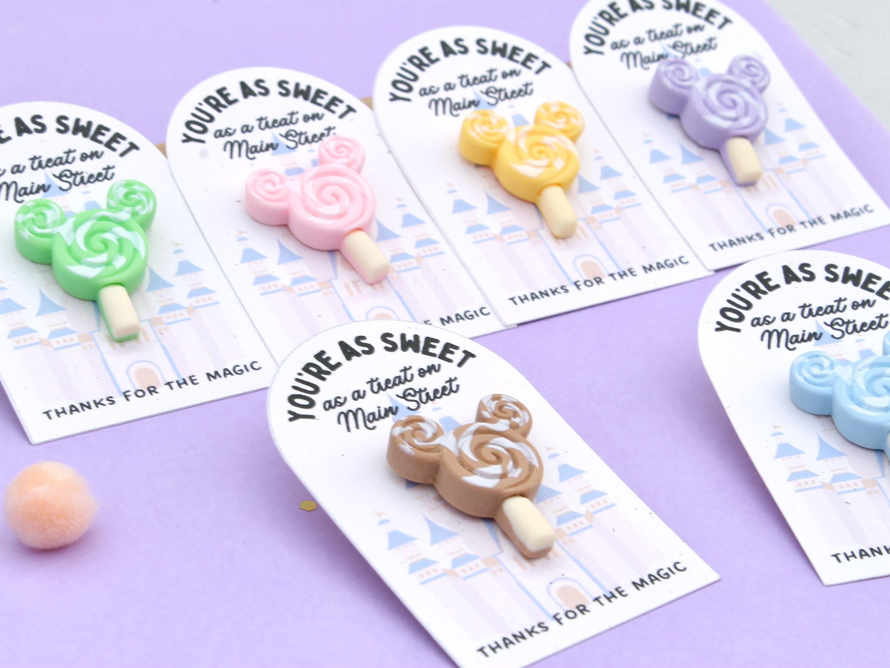 ORIGINAL Adorable Mickey Lollipop Pin for Cast Member Gift, Disney World Pixie Dust, Disney Cruise Gift Exchange, Fish Extender Gift
