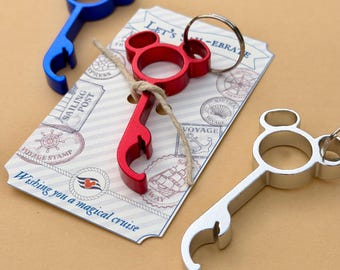 DCL Fish Extenders Gift | Disney Cruise Mickey Bottle Opener Keychain with Card