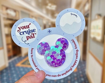 Fish Extender Tags for Disney Cruise Pixie Dust Gifts | Shiny Sequin Mickey Patch