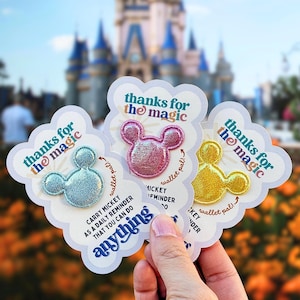 Disney Parks Gift - Cast Members & DCP Thank You Card with Mickey Patch