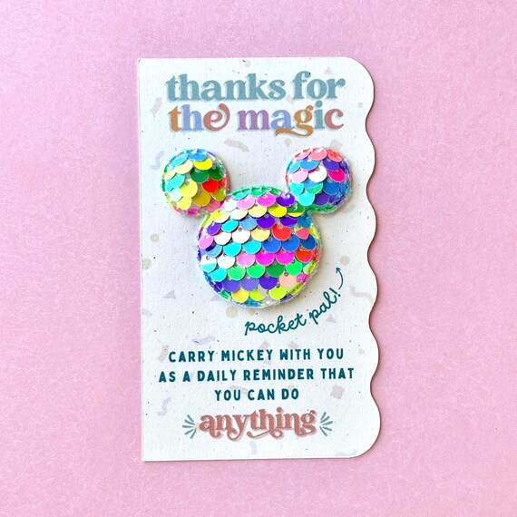 Cast Member Gift with Rainbow Sequin Mickey Patch | Disney Pixie Dust Gifts