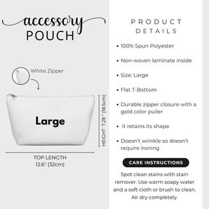 Trousse de maquillage Minnie Mouse Monogram | Organiseur personnalisé à carreaux pour un voyage à Disney World | Pochette zippée personnalisée image 7