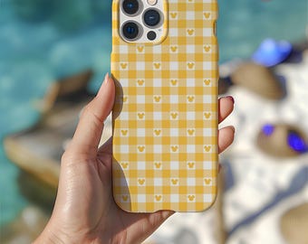 Yellow Gingham Disney MagSafe® Phone Case | iPhone Cover | Disney Trip Accessories