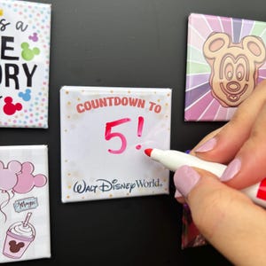 Disney Trip Magnet - Countdown | 2x2 Dry Erase Fridge Decor