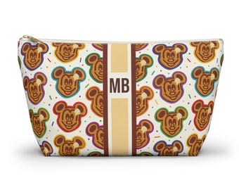 Custom Mickey Waffle Zipper Pouch | Personalized Park Organizer Bag for Disney World Trip