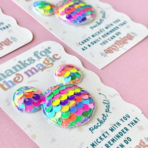 Cast Member Gratitude Gift with Rainbow Sequin Mickey Patch | Disney Cruise Pixie Dust Gifts
