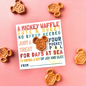 ORIGINAL Cute Mickey Waffle Token, Fish Extender Gift, DCL Pixie Dust, Cast Member Appreciation, Disney Cruise Gift, Fish Extender Tag, Wish