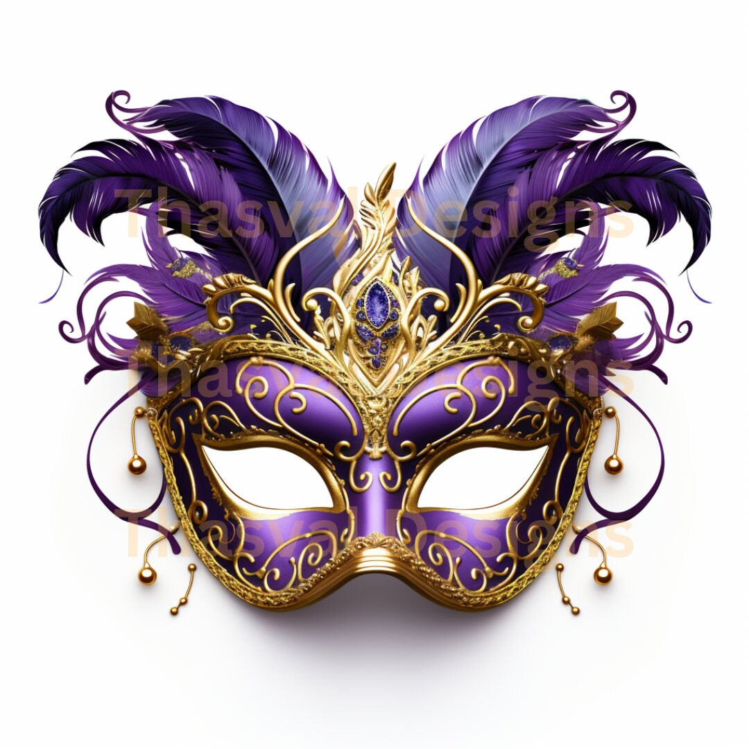 Lila und Gold Maskerade Maske Clipart: Silvester PNGs (digitaler Download)  - Etsy Österreich, image size:1080x1080