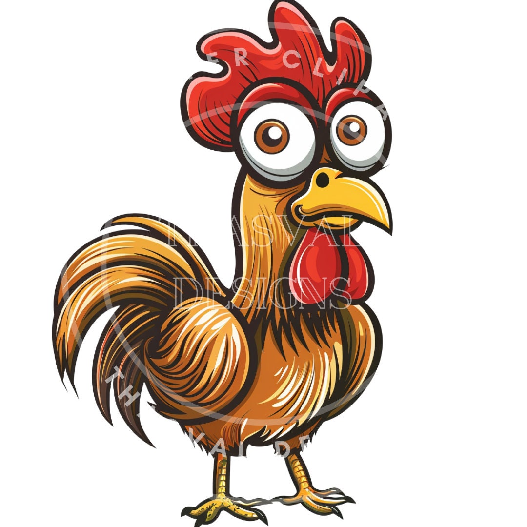 Funny and Crazy Rooster Clipart, 9 High-quality Pngs, Animals Png ...