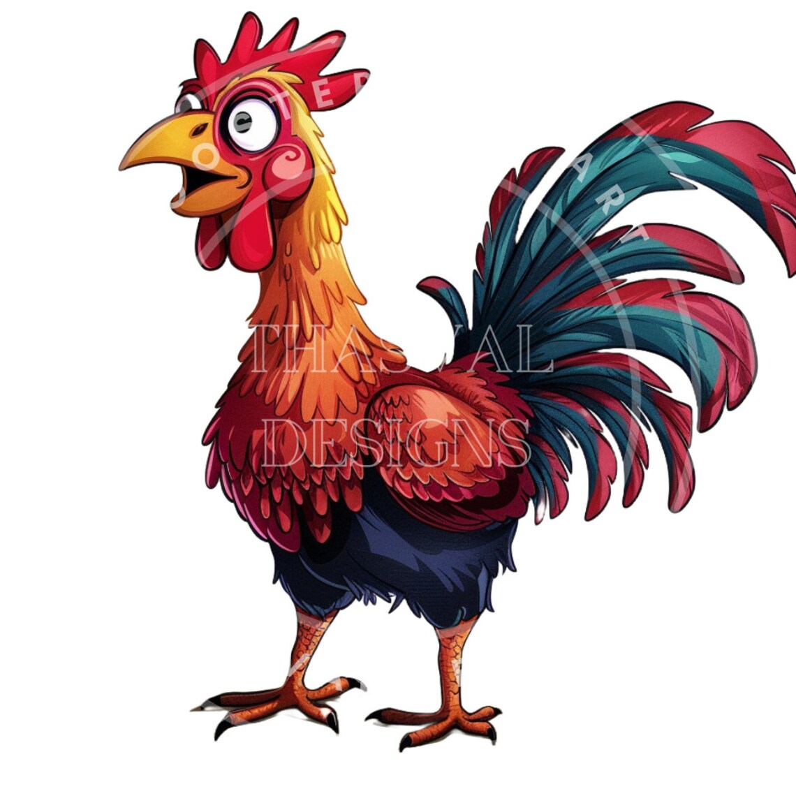 Funny and Crazy Rooster Clipart, 9 High-quality Pngs, Animals Png ...