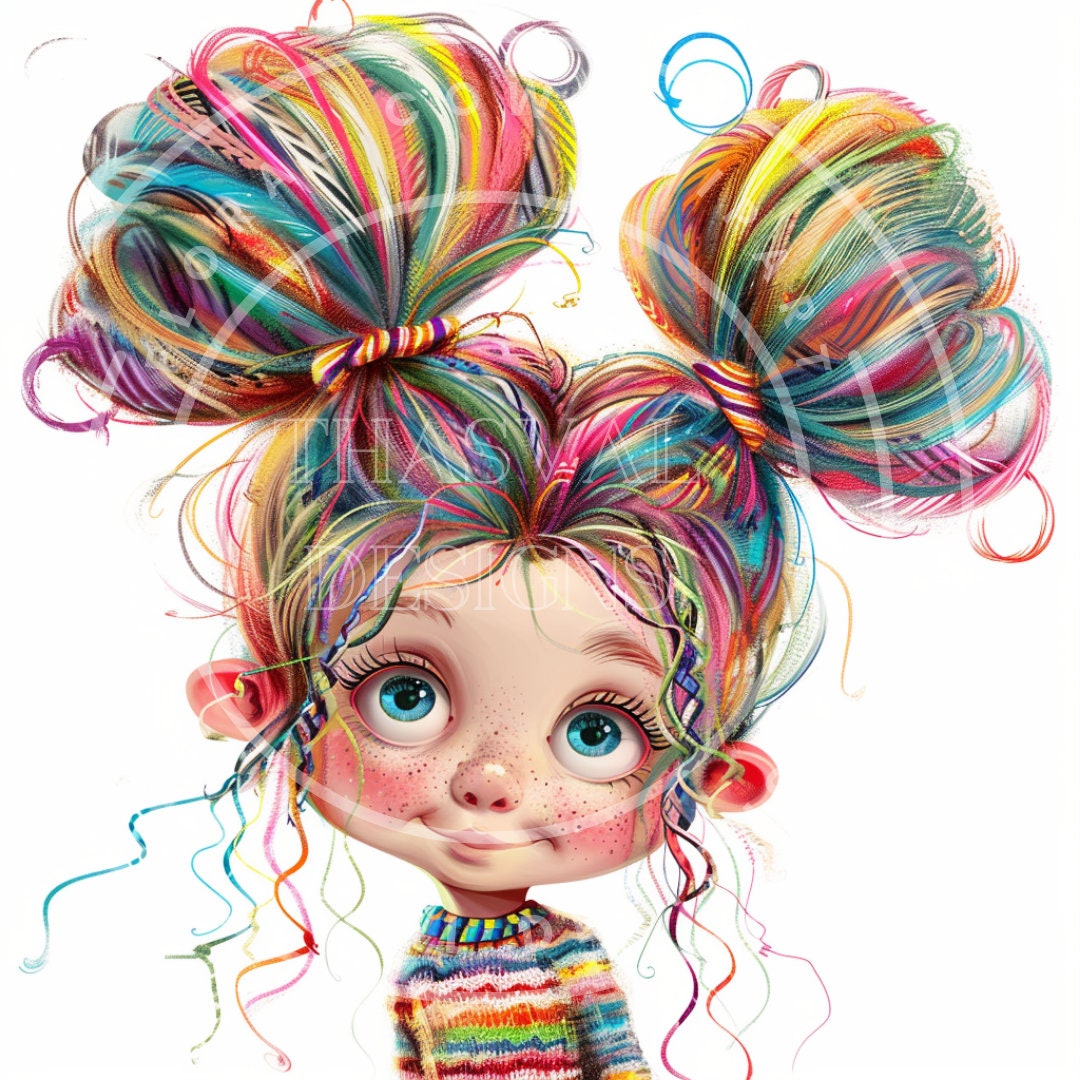 Quirky Girl Clipart: Whimsical Fantasy PNG Set (digital Download) - Etsy