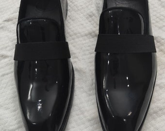 Stanley Blacker Black Leather Tassel Kiltie Loafer Men display picture 1