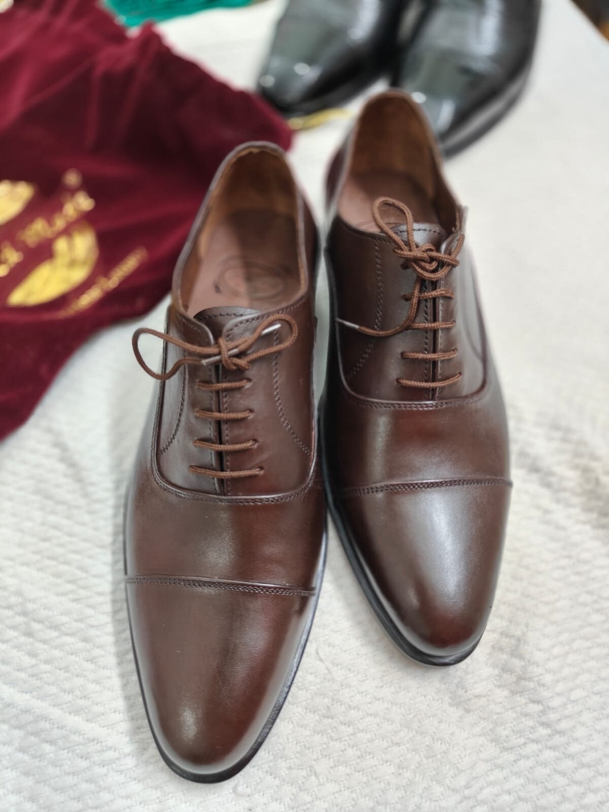 Calzoleria Classic Brown Leather Laceup Oxfords Handcrafted Sz 9 EUR 42 Gorgeous The Julia Oxford | Calzoleria Petrocchi main image 2