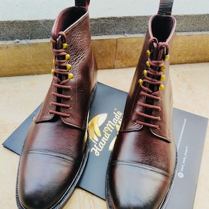 Men’s Long Chelsea Boots with Metal Accents