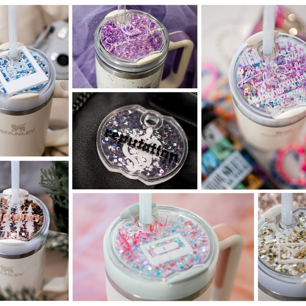 TS ERAS Tour Shaker Glitter Topper | Stanley Cup Tumbler Lid Topper | Taylor | Acrylic Glitter Filled |