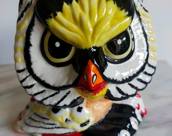 Lorna Bailey Hootie The Owl LARGE Grotesque Bird 16cm vintage ceramic bird novelty Owl gift for her