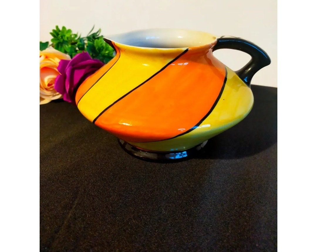 Lorna Bailey Squat Jug Sunburst Pattern Old Ellgreave Pottery VGC Gift